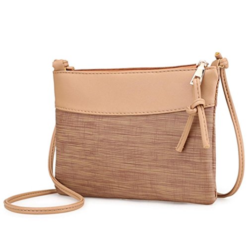 zarupeng-bolsas Desigual De Pequeña Piel De Baratos Bolso De Mano Para Mujer Niñas Por (Caqui)