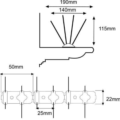 50 cm 4 reihig Edelstahl Taubenabwehr Vogelabwehr Taubenspikes Polycarbonat Profiqualität jetzt mit A+ Zertifizierung von MD - 5