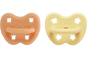 HEVEA Natural Rubber Dummy Pacifier Orthodontic 3-36 Months – Hygienic One Piece Design for Newborns to Toddlers, BPA-Free, Soft & Durable – 2-Pack (Aarhus)