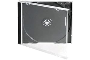 Media Replication CD/DVD Jewel 10.4mm Cases for 1 Disc with Black Tray (10)