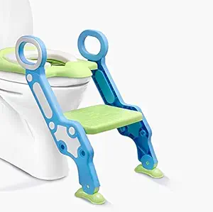 GOCART with G Logo Potty Training Seat Chair with Non-Slip Step Stool Ladder for Toddlers, Kids and Baby (Green)