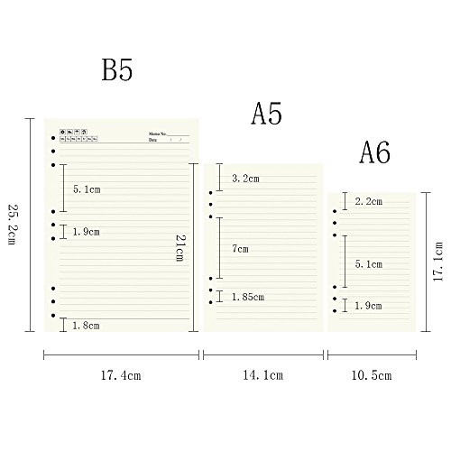 Zhi Jin est ndar 6 agujeros rellenable para insertos de papel forrado revistas cuadernos diarios 80 hojas color A6-Ruled Paper reviews Zhi Jin est ndar 6 agujeros rellenable para insertos de papel forrado revistas cuadernos diarios 80 hojas color A6-Ruled Paper