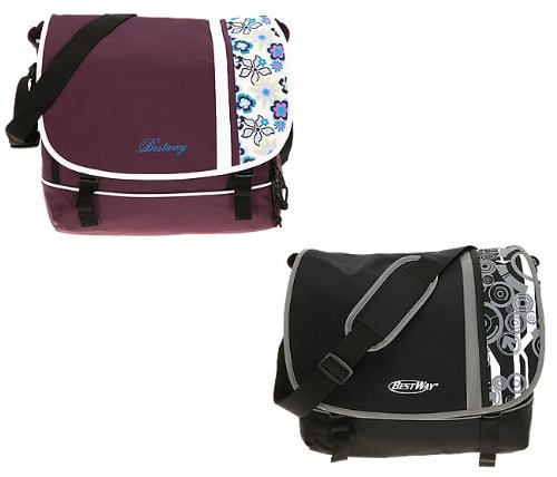 BESTWAY Tasche SIDEWAYS Schultertasche Laptoptasche Kuriertasche Messenger mit LAPTOPFACH 32 x 27 cm / LILA - 6