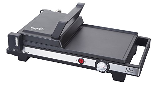 Jata GR269 - Plancha de cuisson et grill avec revêtement en céramique anti-adhésif, 2200 W - Couleur : noir