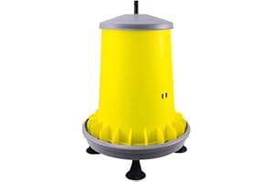 RIVER Mangiatoia a tramoggia per galline ARCUS GYRO - capacità 20 litri - con alette antispreco, asta filettata e piedini