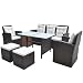 Produktbild vidaXL 18-tlg. Garten Set Poly Rattan Essgruppe Sitzgruppe Lounge Gartengarnitur Braun