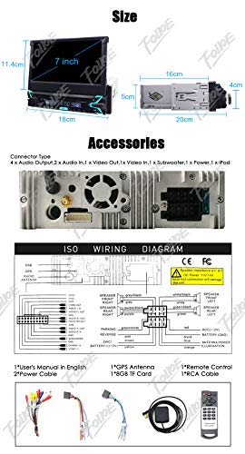 Reproductor multimedia para coche, Bluetooth, GPS, 1 DIN, audio estéreo, receptor de radio FM, reproductor de mp3, entrada auxiliar, puerto USB, ranura para tarjeta SD, reproductor de DVD