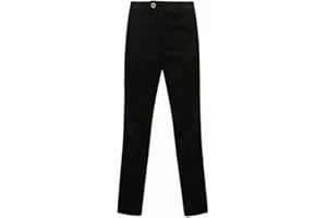 FAIRY BOUTIQUE Pantalon en velours côtelé extensible pour homme Coupe classique Avec devant plat