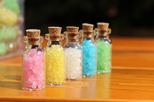 LIFECART 20Stk kleine leere Klarglas Flaschen Gläser mit korken stopper - 2ml, 16 * 35mm