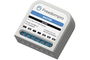 Freedompro Module Volet Roulant Mini WC0601-F, Interrupteur WiFi Intelligent Compact, Domotique, Compatible avec HomeKit Apple, Alexa, Google Home, Matter, no Hub, 12V, Boîte d'Encastrement/Extérieur