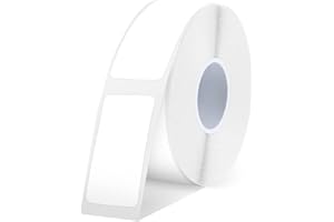 SUPVAN E10/E16 Label Maker Tape 14x30mm, Waterproof, Clear Printing, Strong Adhesive, Multipurpose Thermal Label Paper for File Folder, Organization, Creation, Fixed Size, 0.55''x1.18'' 220Pcs, White