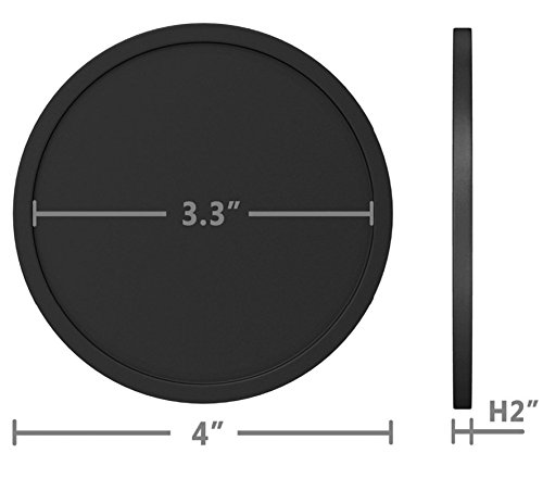 Silikon Untersetzer up (8 Stück) Gummiuntersetzer für Bar, Küche, Wohnzimmer, Schwarz - 5