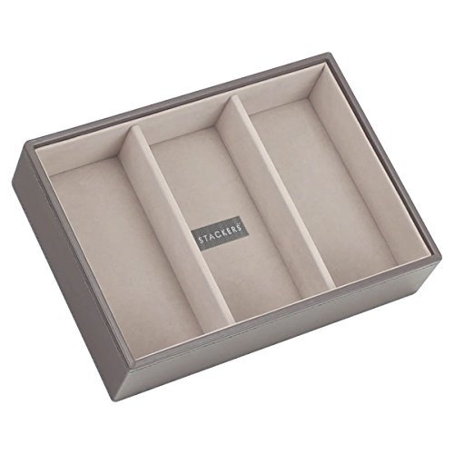 STACKERS Set of 3 ‚CLASSIC SIZE‘ – Mink STACKER Set of 3 Jewellery Box with Grey Velvet Finish Lining - 7