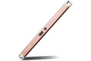 SUPRUS Encendedor eléctrico Arc resistente al viento USB sin llama recargable con candado de seguridad para vela