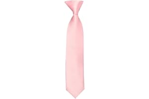 TIES R US Pre Tied Blush Pink Satin Boys Tie Age 4-7