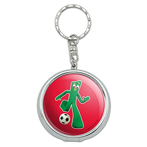GRAPHICS & MORE Sporty Gumby Soccer Ball Player Clay Art Portable Travel Size Pocket Purse Ashtray Keychain with Cigarette Holder