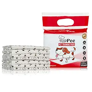 PUPPEE 5 Layer Super Absorbent Pee and Potty Training Pads | Pee Pads for Dogs, Cats, Puppies & Pets | Urine Mats | Poop & Pee Trainer | Toilet Training Pads | 100% Water Proof & Non Slippery (REGULAR SIZE PET TRAINING PADS - L60CM X W45CM)- 10 COUNTS