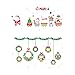 Produktbild PRETYZOOM 2 stücke Weihnachten Cartoon Wandaufkleber Delightful Removable Decals für Store Office Fenster