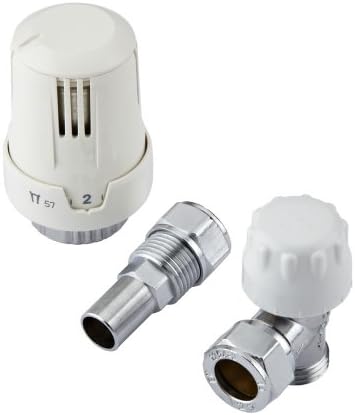 White ECA Liquid Filled Thermostatic Heating Designer Radiator Valve TRV
