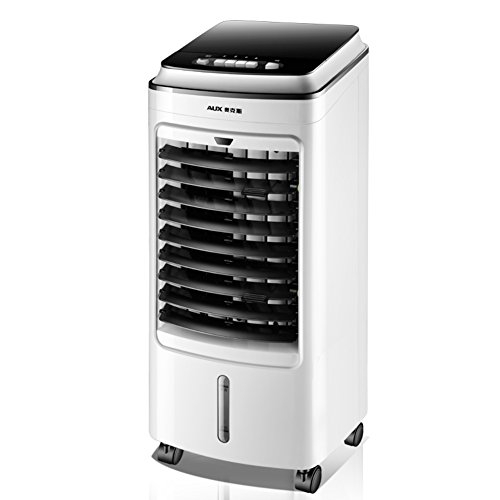Compact Portable Refroidisseur d'air, Évaporation Climatiseur Ventilateur avec Télécommete Boîtes à Glaçons économiseuse D'énergie Conduit Affichage pour Salle, Office, Cuisine-Noir&Blanc 9x11x24inch