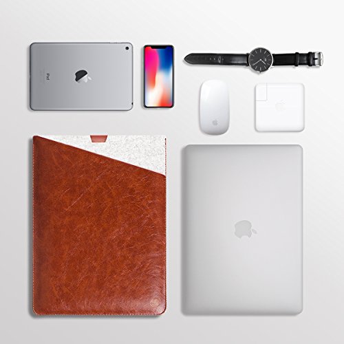 WALNEW 15 MacBook Pro 15 Zoll Schutzh  lle  H  lle  Case  Cover  mit Zwei-Taschen-Design mit Gesch  tztem Inneren und Externem Mousepad