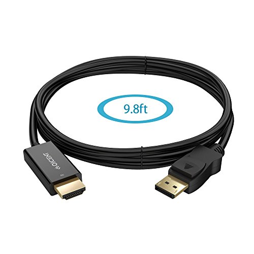 Displayport 1.2 / HDMI Adapter Kabel DP auf Hdmi Monitor Anschluss – 3D – 4K UHD 3840 x 2160 – Audio / Video Dreifach Geschirmt – 3m - 2