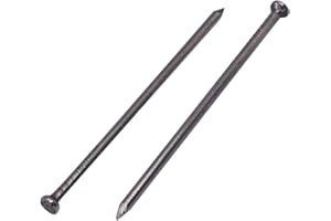 Marcopol Confezione da 400 chiodi in acciaio da 1,8 x 60 mm, testa piatta e rotonda, multiuso comuni chiodi a filo luminoso, lavorazione del legno (400, 1,8 x 60 mm)