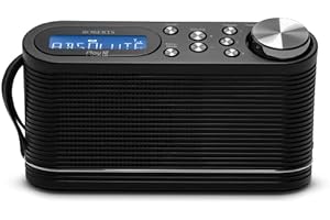 Roberts PLAY10 FM/DAB/DAB+ Digital Portable Radio, Black