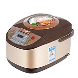 HEWE Rice Cooker Électrique, Chronométrage 5L Réservation Alimentation Chauffage Pression De Cuisson Vapeur 2-8 Personnes Soupe Cocotte Gâteau