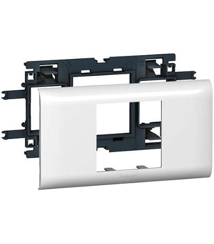 support mosaic 4 modules pour goulotte dlp monobloc avec couvercle 65mm