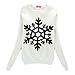 Zeagoo® Womens Pullover Sweatshirts Winter Warm Snowflake Print Cotton Blouse Tops