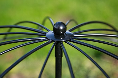 Rankschirm Schwarz 72cm x 136cm Rankstab Schirm Rosenschirm Rankhilfe - 2