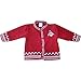 Baby Christmas Cardigan Red With Embroidery - 3/6 months
