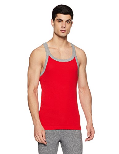 Jockey US27 Men's Super Combed Cotton Rib Square Neckline Gym Vest