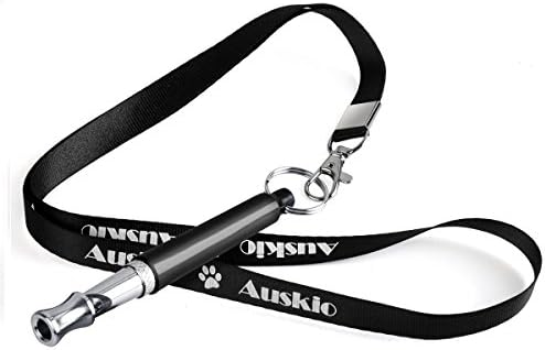 Auskio Ultrasonic Dog Training Sonic Whistle for Puppies and Adult Dog with Lanyard, Stop Barking Whistle with Adjustable Frequency