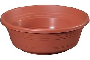 geli Thermo Plastic Pflanzschale Jessica rund aus Kunststoff, Farbe:Terracotta;Durchmesser:60 cm