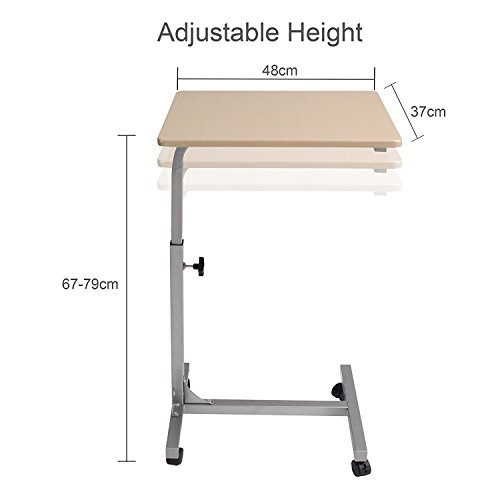 Aingoo Laptoptisch auf rollen Computertisch PC Tisch Notebooktisch Schreibtich bett Fr  hst  ckstisch Bestelltisch Laptop Betttisch Bett Table Desk 48