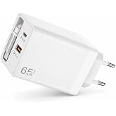 65W S&uuml;per Hızlı Şarj Adapt&ouml;r&uuml; &ndash; PD 45W + QC 3.0 &Ccedil;ekilebilir Kablolu Beyaz