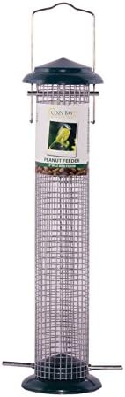 Sandbanks Green 15 Inch Metal Peanut Feeder Garden Outdoor Furniture