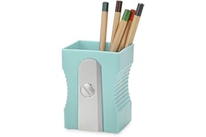 Balvi Portalápices Sharpener Color Turquesa Bote para lápices Original y Divertido en Forma de sacapu