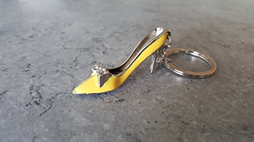 RK Gifts Elegante llavero con colgante de zapato de tacón alto, color rojo, blanco, azul y amarillo