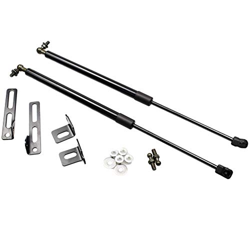 Jinglingkj per Qashqai J10 2008-2013 cofano anteriore modificato ammortizzatore a gas 2 pezzi (Normal Black)