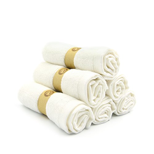 Nurture Naturals Baby Waschlappen Aus Bambus, Tüchern für Babies, farbstofffrei, 25 cm x 25 cm, 6ser Packung-Perfekt Baby Tücher - 4