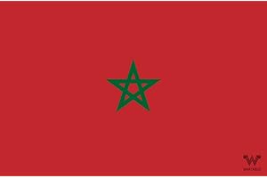 WHATABUS Autocollant Drapeau de la Maroc 8,5 x 5,5 cm