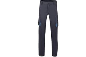 Velilla 103024S; pantalón Stretch bicolor multibolsillos