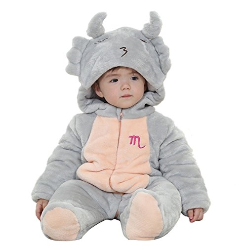 Amur Leopard Baby Toddler Animal Warm Body Suit Romper (Scorpio .L)