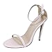 Produktbild XNBZW Damen Peep Toe Kätzchen Abend Schuhe | Sommer Stiletto Sind Einfach Single Strap Style High Heel | 11CM Hochzeit Party Wildleder Pumps | Übergröße Elegant Schuhe mit Schnalle(Khaki,35)
