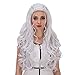 Produktbild priomix Fashion New Style Blonde Zöpfe lang lockig Anime Cosplay Perücken für Game of Thrones Daenerys + kostenlose Perückenkappe
