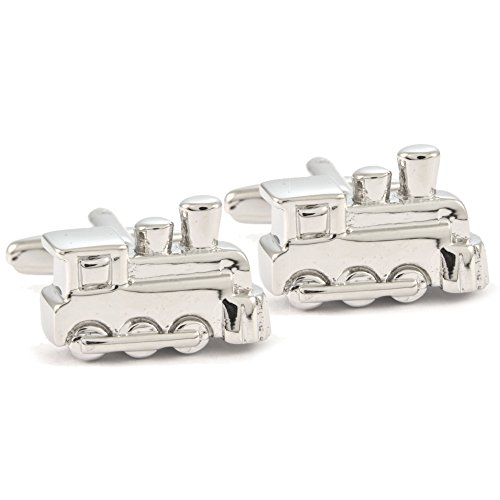 Preisvergleich Produktbild Manschettenknöpfe Dampflokomotive in Geschenkbox