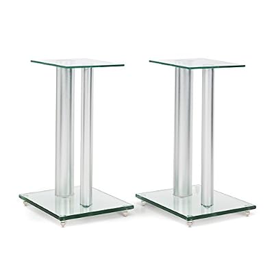 Auna Paire de supports pour enceintes verre & alu <10kg